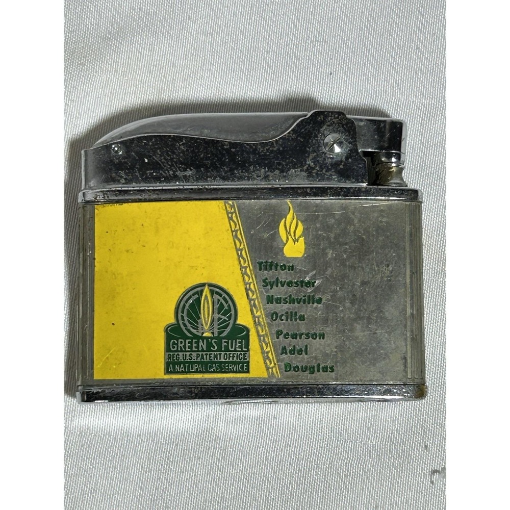 Vintage Advertising Lighter Tri County Gas Tifton Sylvester Nashville Adel GA